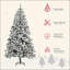 Arbre de Noël artificiel enneigé 7,5 pi avec branches réalistes, vert