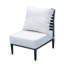 Fauteuil club d'extérieur en aluminium avec coussins