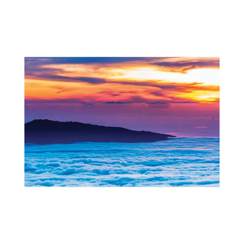 Hualalai Volcano from the summit of Mauna Kea at sunset, Big Island, Hawaii, USA 1 Piece Wrapped Canvas Wall Art