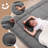 Japanese Floor Mattress Futon Mattress 3" Grey Tatami Mat Shredded Memory Foam Filled Sleeping Pad, Foldable & Portable Roll Up Lounger Camping Bed For Kids And Adult-1051060407