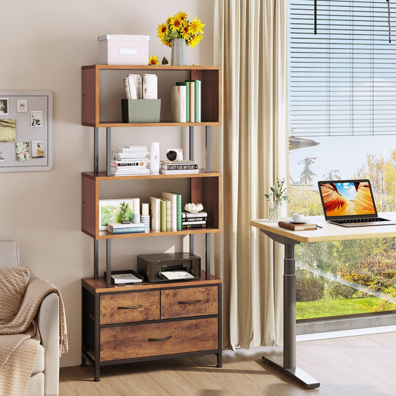 156.2cm H x 60cm W Steel Standard Bookcase, Retro Color