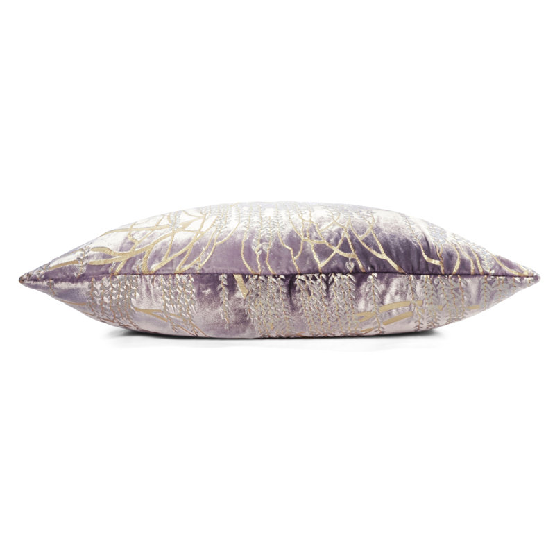 Metallic Square Velvet Pillow Cover & Insert, 18" x 18", Thistle
