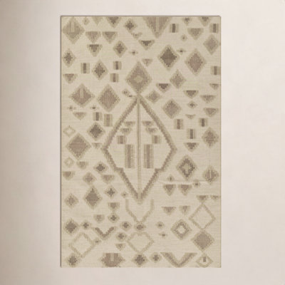 Arlan Natural Hand-Woven Geometric Rug