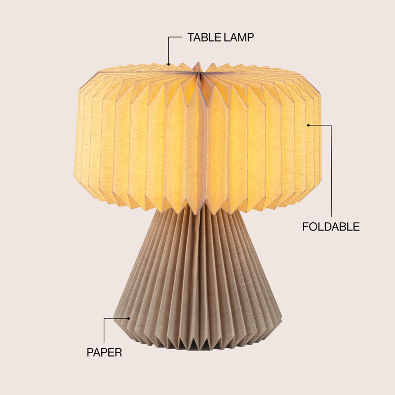 Lampe de table moderne à DEL 12,8 po Zelda, Naturel