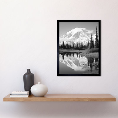 Mount McKinley Reflecting Wonder Lake Tranquil - Single Picture Frame Print