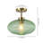 Keab 1-Light Ribbed Glass Flush Mount Ceiling Light for Bedroom-1247666080