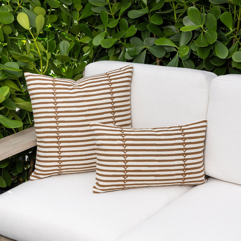 Sincerity Outdoor Rectangular Sunbrella® Pillow Cover & Insert, Caramel