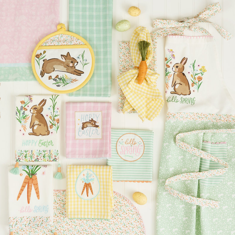  Spring Bunny Dishtowel Set/2