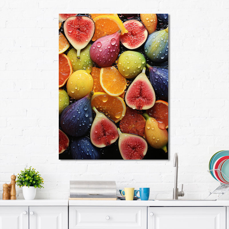 «Fruit Sunkissed Fig II» sur toile, H 32 po x l 16 po x P 1 po