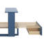 Lit de jour double avec bureau amovible, structure de lit de jour en bois avec tiroirs de rangement et table d'appoint hydraulique pour le salon, la chambre à coucher-1923381377-1923381376
