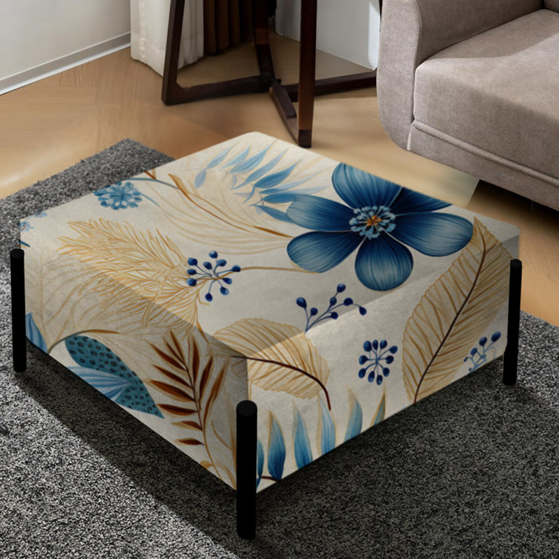 Grand repose-pieds carré Boho