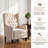 Ultra-Comfort Wingback Recliner Chair - Manual Recline, High Resilience Fabric & Solid Wood Frame for Lasting Luxury-636606470
