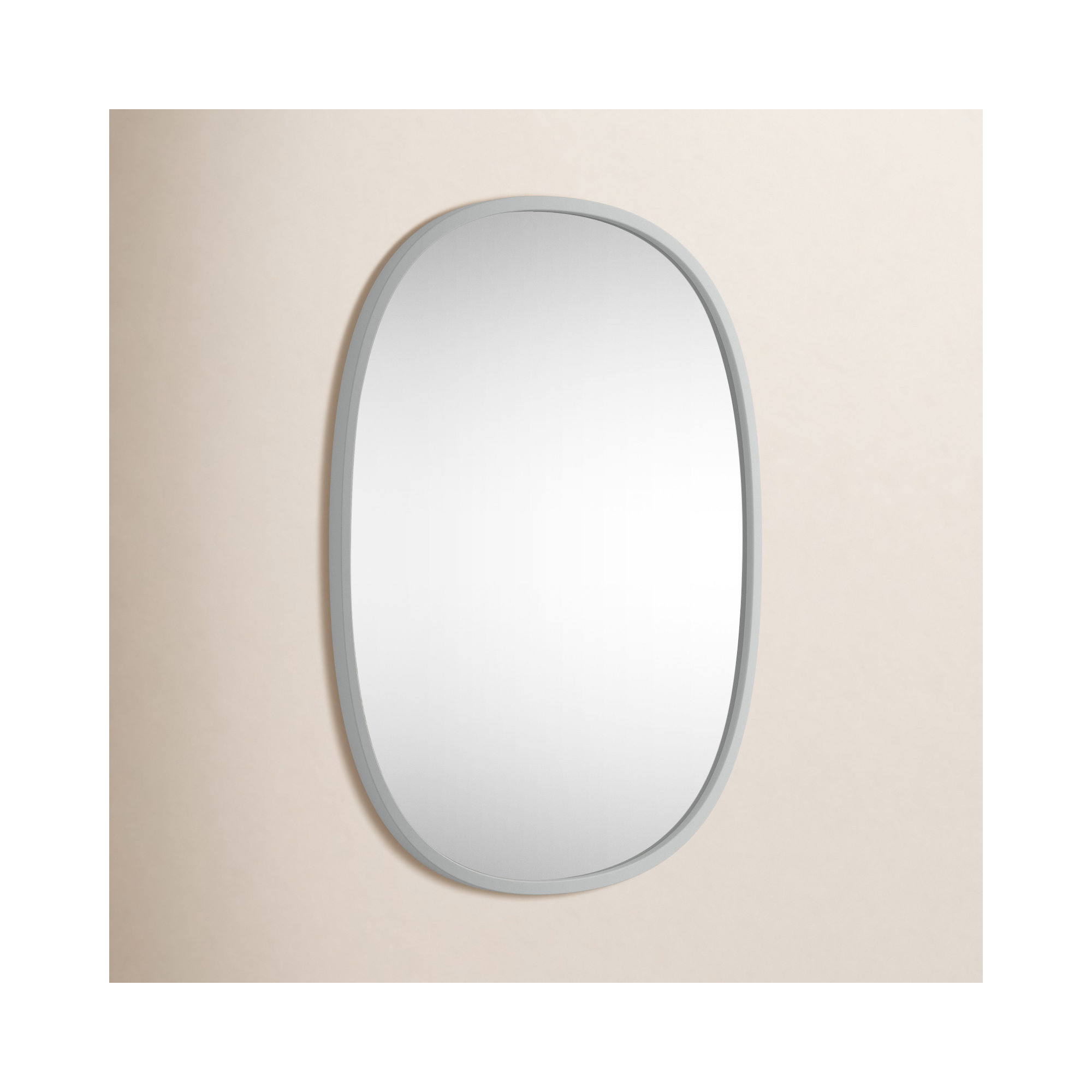 Hub Rubber Mirror, Gray, 36" x 24"