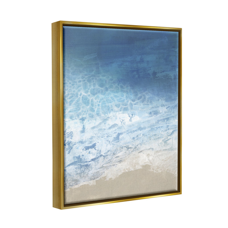 «Rosecliff Heights Water Waves Blue Ocean Shore», art mural sur toile flottante par Victoria Borges