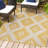 Kyona Geometric Moroccan Diamond Yellow/Cream Indoor/Outdoor Rug-1459045255