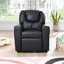 Fauteuil inclinable pour enfants, PVC noir