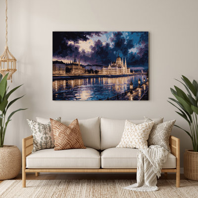 Cities Budapest Hungary Gray Metal Wall Art