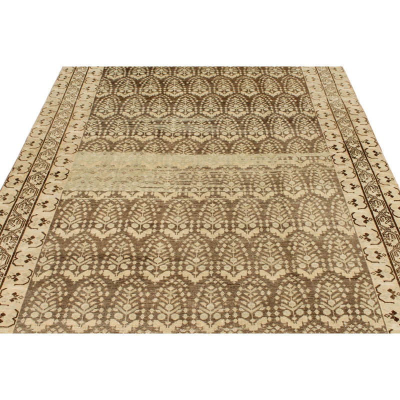Chemin de table tribal persan brun et ivoire 6 x 14