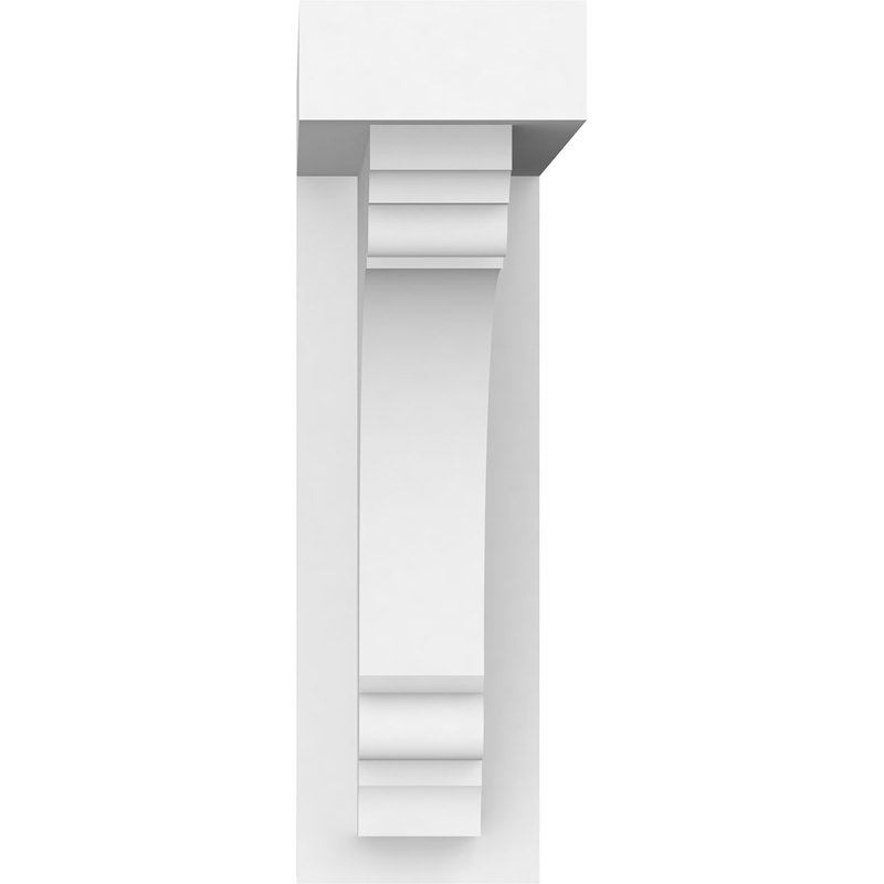 1 1/2"W x 5"D x 5"H Standard Warren Architectural Grade PVC Bracket, 5" H x 1.5" W x 5" D
