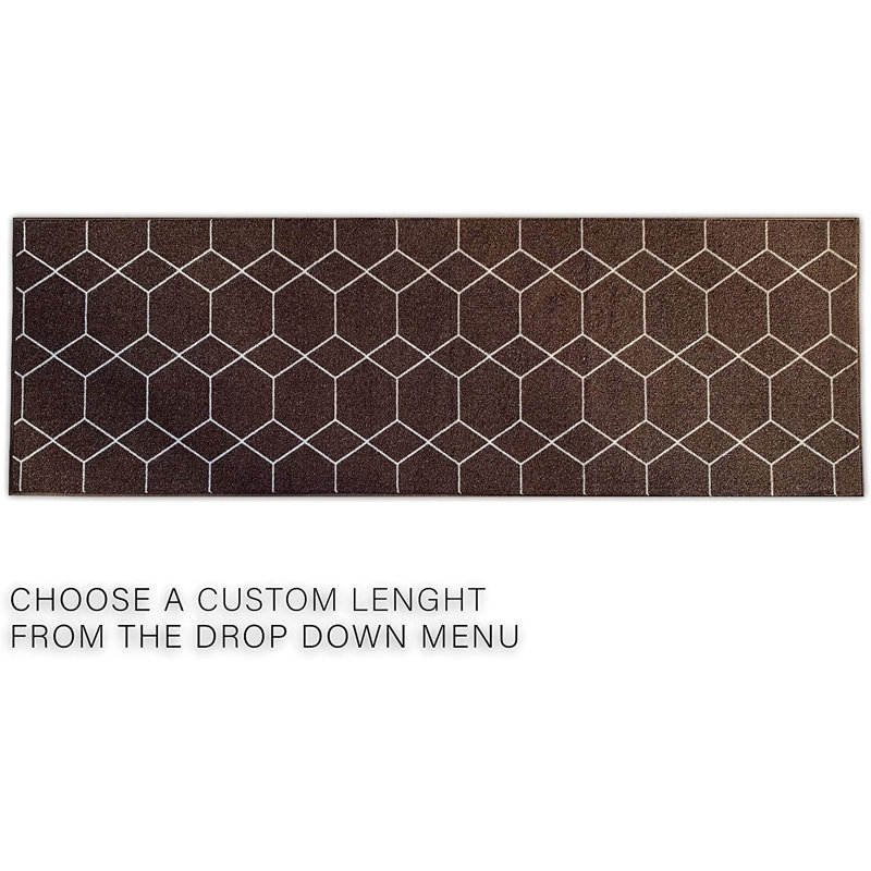 Cafer Performance Geometric Indoor Rug, Runner 2'2" x 19'