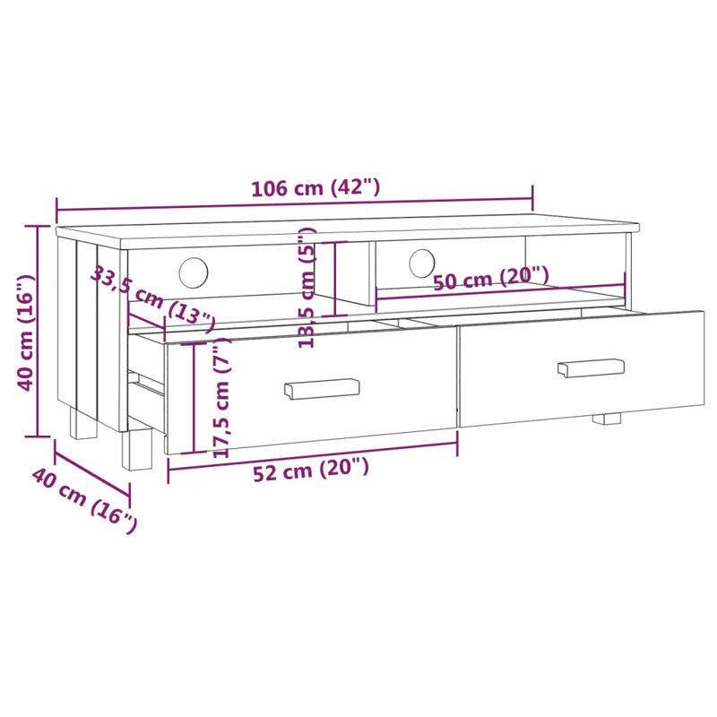 Haether Unfinished TV Stand, Grey