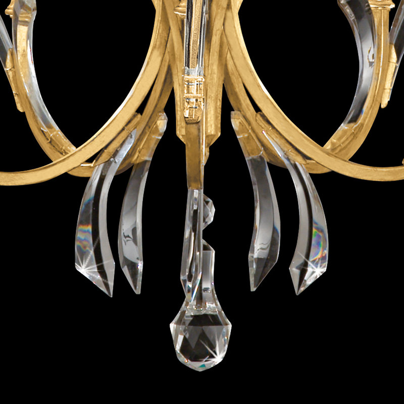 Beveled Arcs 5 - Light Chandelier, Gold