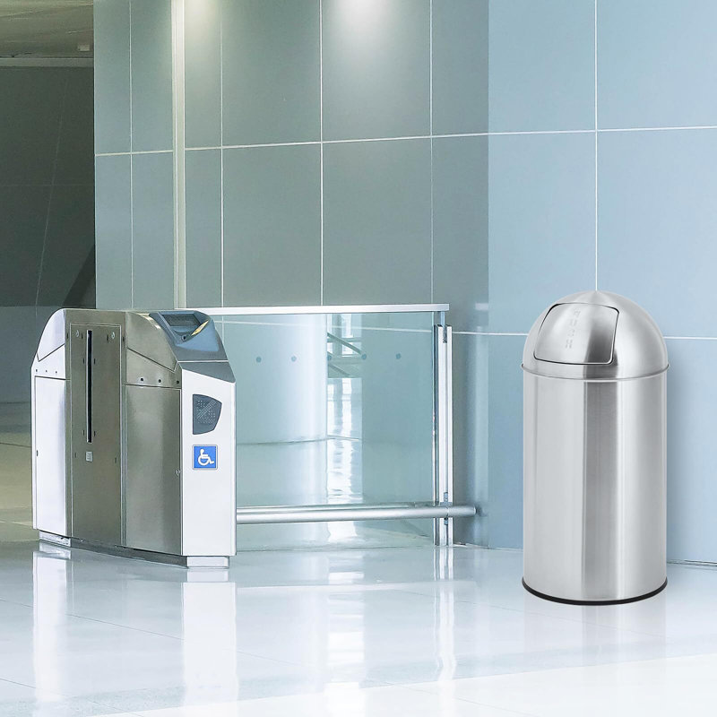 Stainless Steel Swing Top Kitchen Trash Can, 18.5L