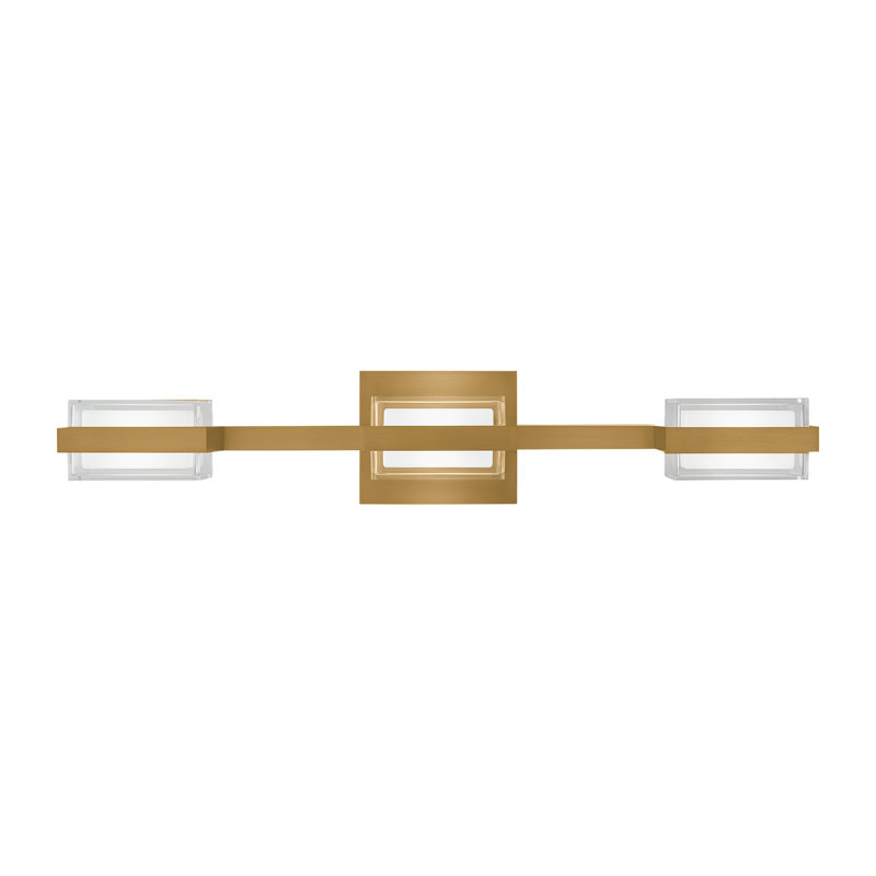 Kamden 3 - Light LED Vanity Light, Natural Brass