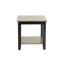Table de bout bicolore grise / noire moderne avec rangement sous la tablette, bois d'hévéa et placage de noyer pour le salon | Idée de cadeau