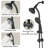Drill-Free Stainless Steel Slide Bar Combo Rain Showerhead 7-Setting Hand, Dual Shower Head Spa System-129590949