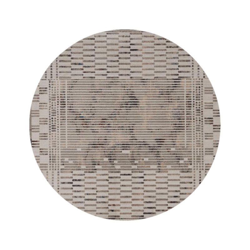 Tapis rond naturel 8 pi