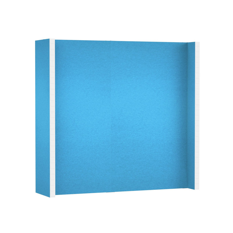 Ensemble mural modulaire de 7 pi de hauteur Everpanel - Bordure blanche, 84", Bleu clair