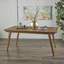 Table de salle à manger d'extérieur en bois massif de 69 po
