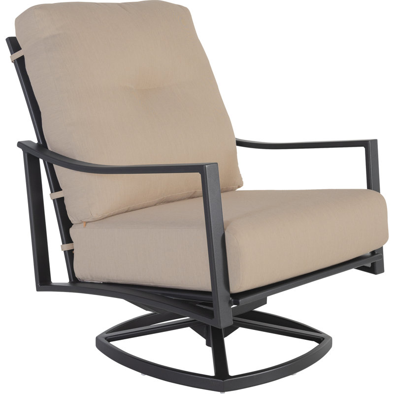 Avana Outdoor Rocker Chair, Graphite, Alcazar Redwood