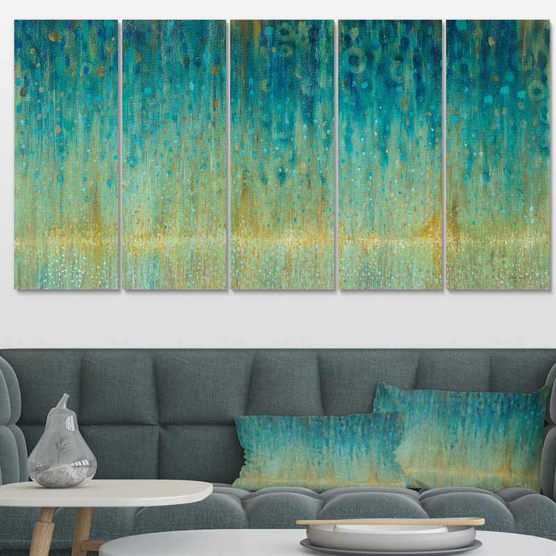« rain abstract panel », peinture sur toile, reproduction d’image multi-parties