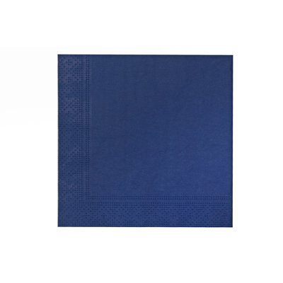 Paquet de 20 serviettes de table à 3 plis (bleu) - ensemble de 6