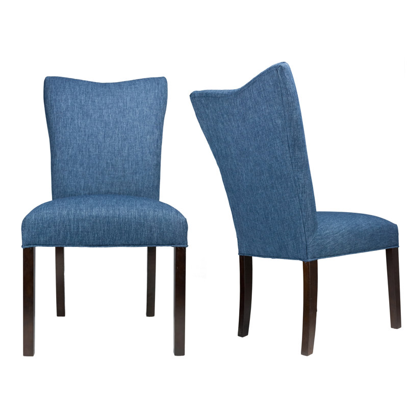 Chaise parsons rembourrée Hilley Spring Seating, Espresso, En jean