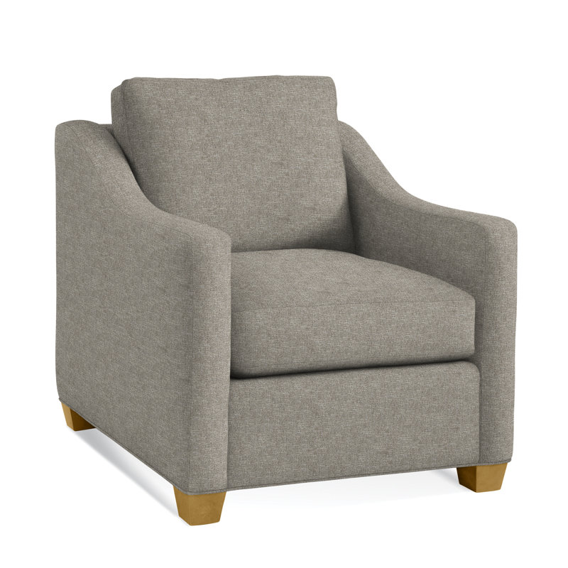 Fauteuil de 33 po de large Oliver, Finition naturelle, Gris de base 0317-83