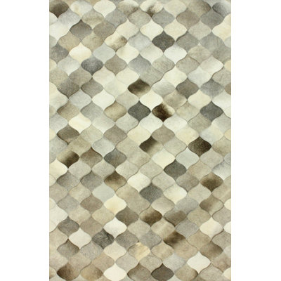 Mckinney Geometric Cowhide Hand Woven Area Rug