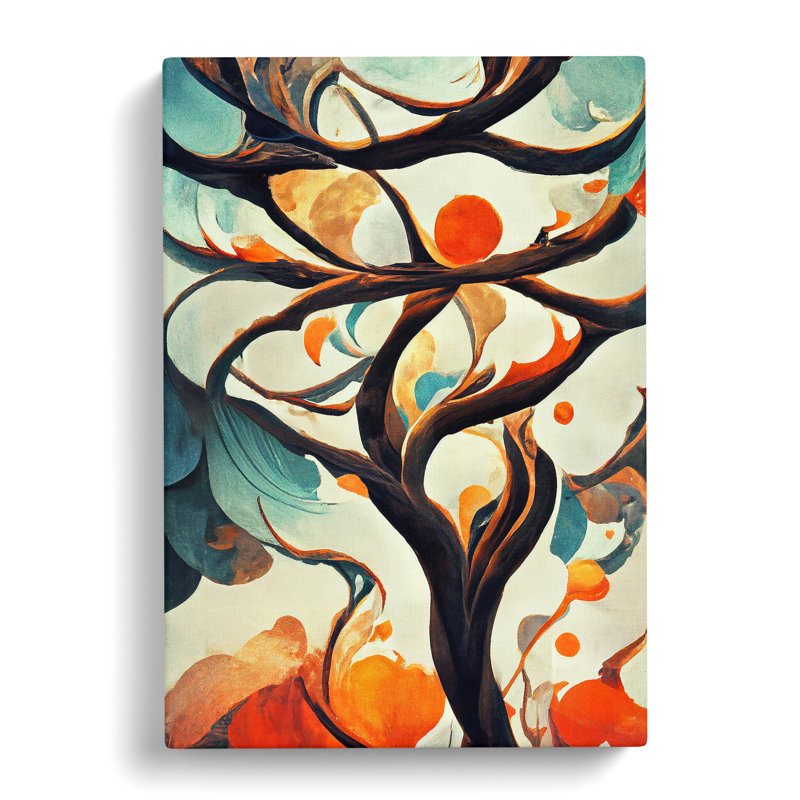 Abstract Tree Branches No.7 - Wall Art, Wrapped Canvas, 50cm H x 35cm W, No Matte