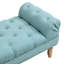 Grand banc rembourré capitonné bleu sarcelle avec boutons de siège confortables, accoudoirs roulés avec repose-pieds et revêtement de peau pour le piano de salon-130830910-130830912