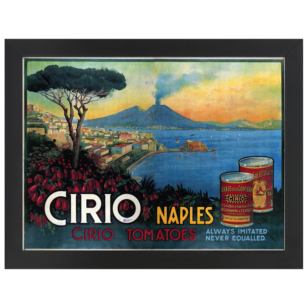 Leinwandbild Vintage Werbeplakat Cirio Naples