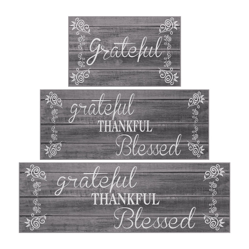 Lightweight Kitchen Mats(Set of 3), Gray