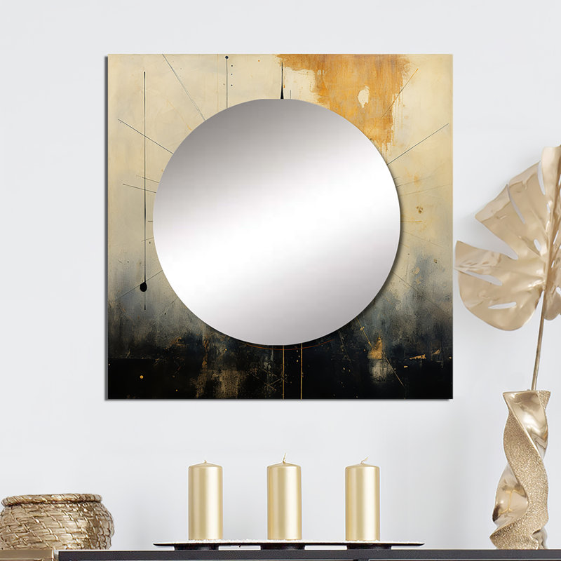 Giano - Abstract Large Square Mirror For Wall Art Decor, 23" x 23"