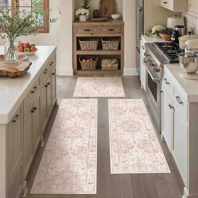 Machine Washable Non-Slip Kitchen Mat (Set of 3)