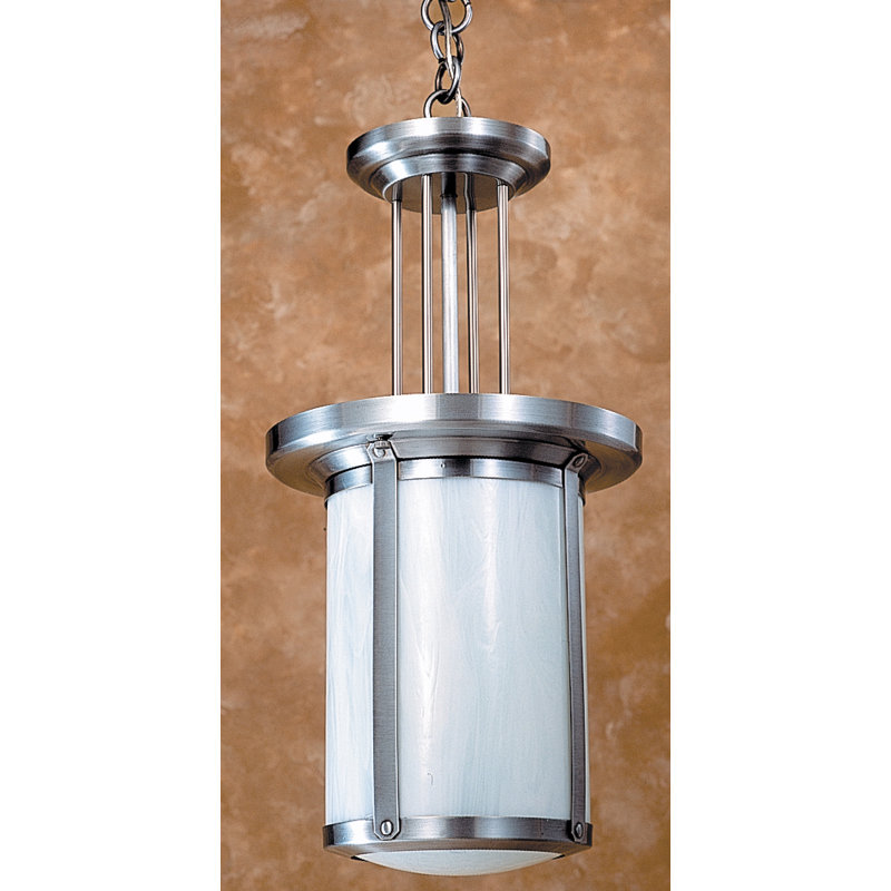Berkeley 1 - Light Pendant, Pewter, White Opalescent