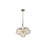7-Light Satin Nickel Chandelier With Droplet Clear Glass Shades