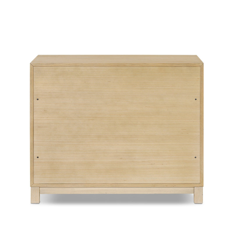 Millie Nightstand - Drifted Matte Black, Light Bleach Oak