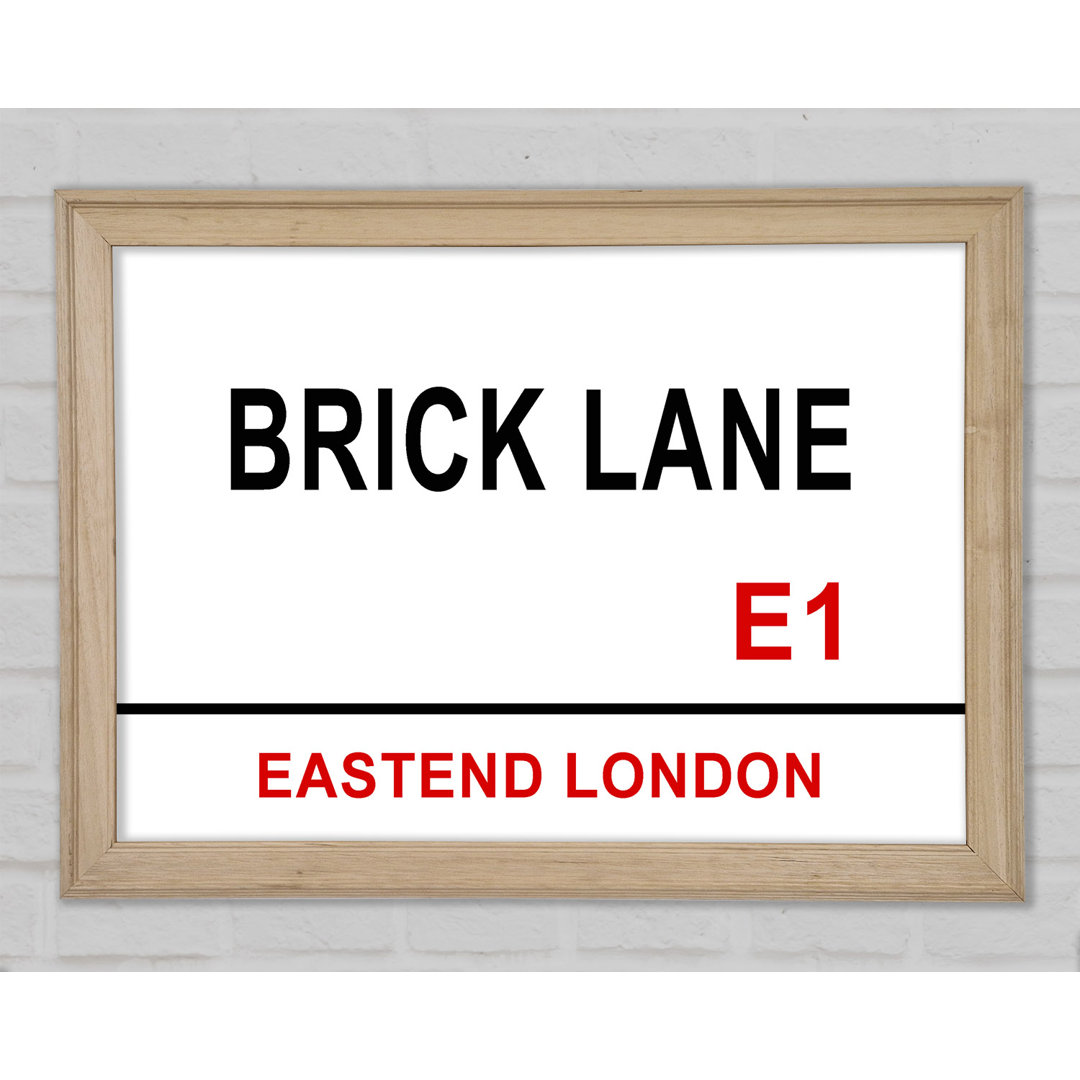 Brick Lane Signs Gerahmter Druck