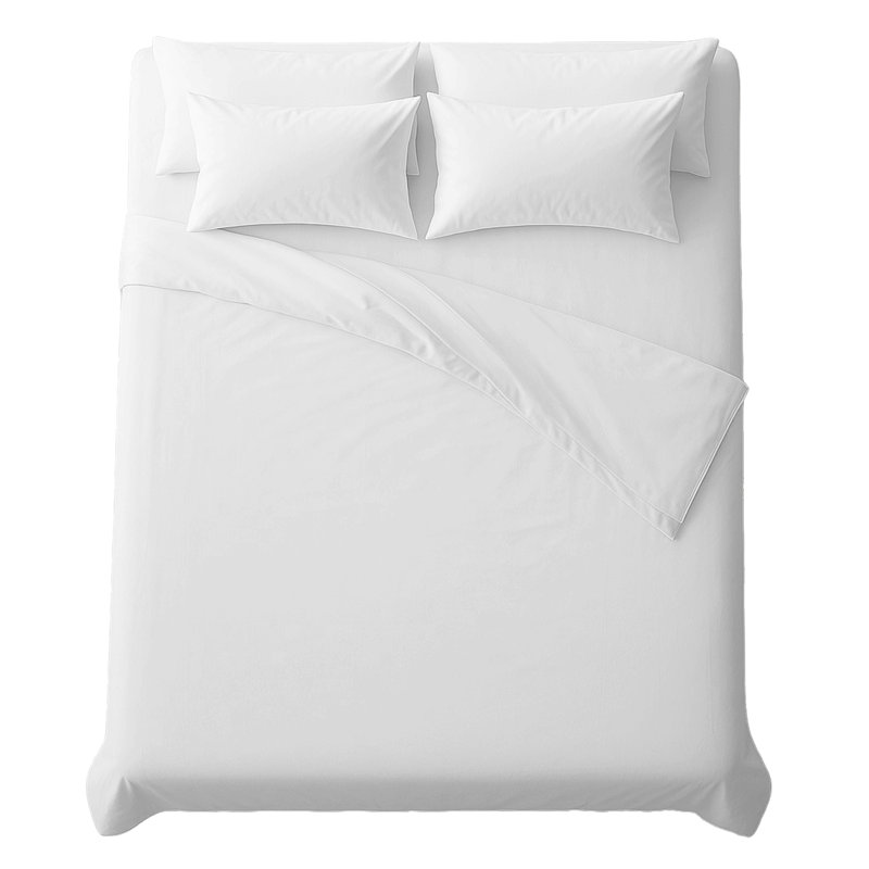 All-Season Microfiber Sheet Set - Soft, Lightweight, And Durable, White, King Sheet Set with 4 Pillowcases